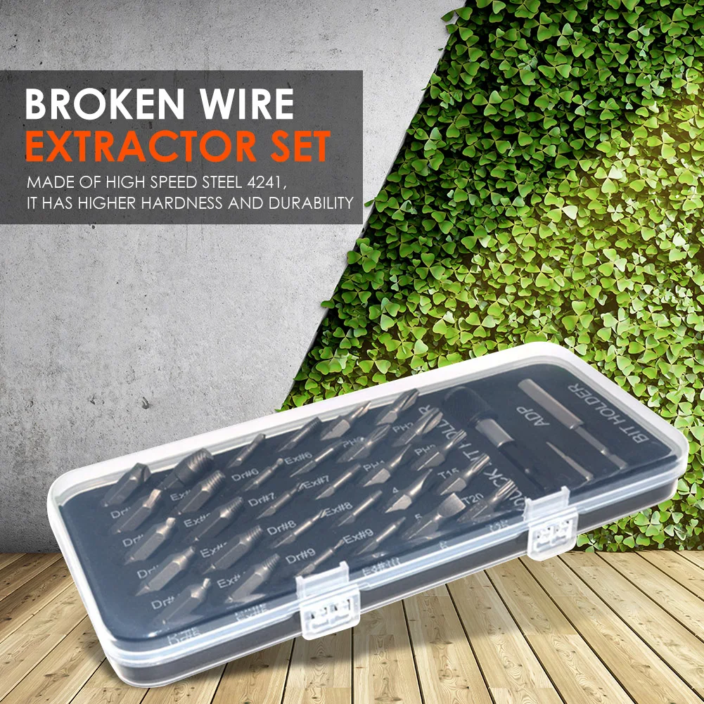 

Damaged Screw Extractor Drill Bits Bolt Stud Removal Tool Guide Set Broken Strong Toughness Metal Portable Supplies