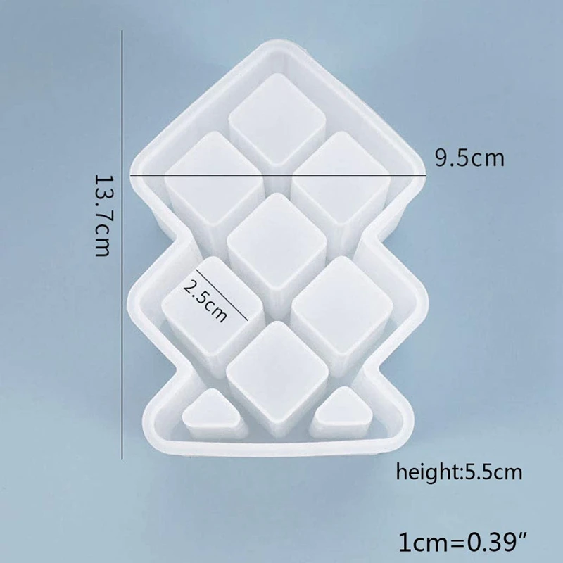 

Crystal Epoxy Mold 7 Grids Square Lipstick Storage Box Holder Casting Silicone Mould DIY Crafts Jewelry Making Tools