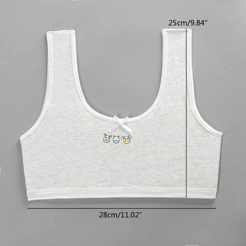 

2Pc Children Girls Bras Young Girls Cotton Underwear Teenager Wireless Small Training Puberty Bras Teen Undergarment Clothes