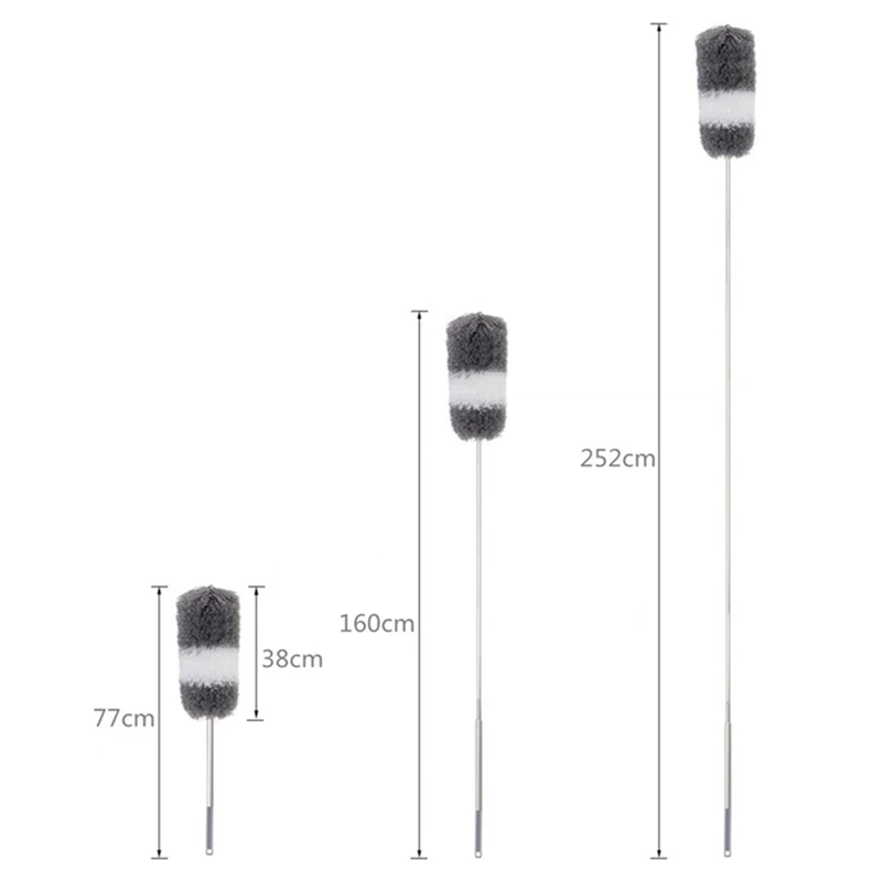 Тряпка из микрофибры с очень длинным удлинителем 100 дюйма и гибкой головкой