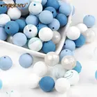 Силиконовые бусины TYRY.HU, 9 мм, бусины для прорезывания зубов, 100 шт., цепочка для детской соски, браслет сделай сам для кормления, не содержит Бисфенол А, аксессуары для детских прорезывателей