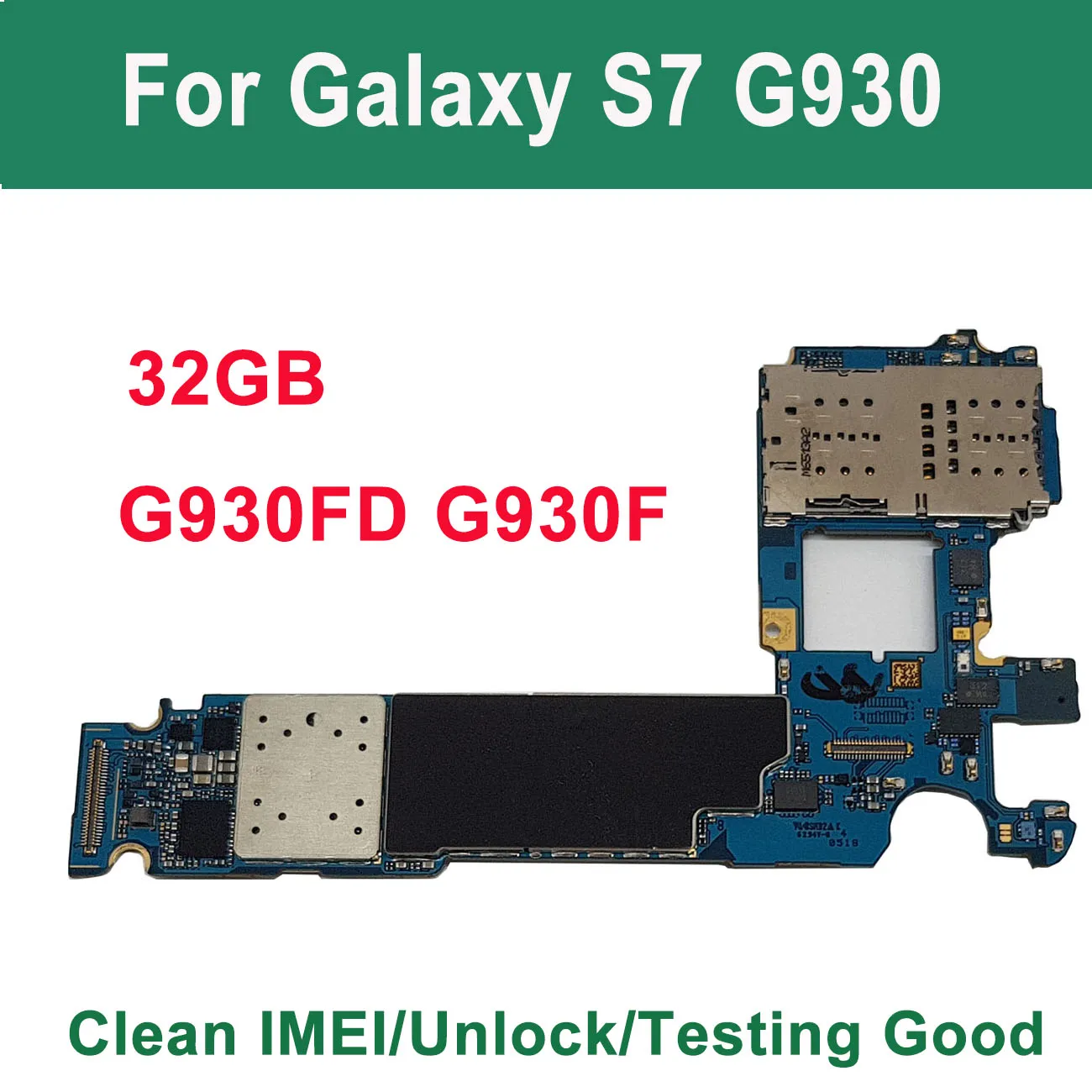 Оригинальная разблокированная Европейская материнская плата 32 ГБ для Samsung Galaxy S7