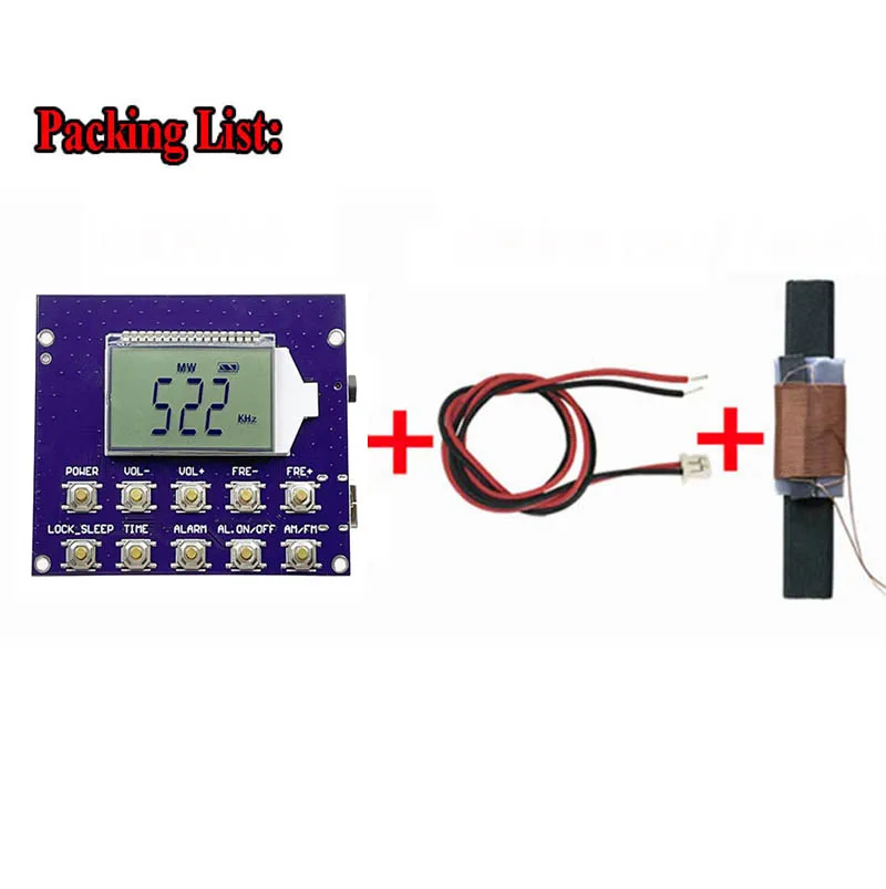 FM MW SW Полнодиапазонный цифровой дисплей часы радиомодуль короткая волна средняя
