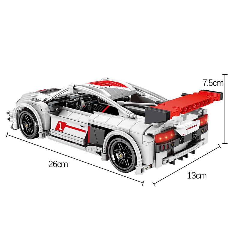 

811PCS City Pull Back Mechanical Sports Vehicle Model Building Blocks Creator Racing Car MOC Bricks Toys For Children