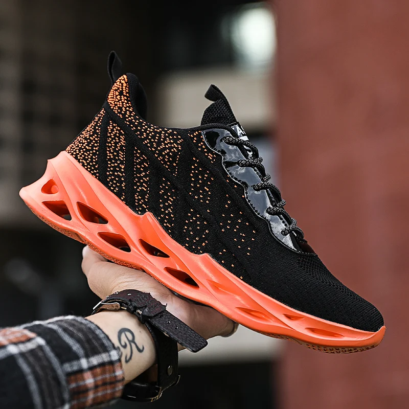 

Men's Jogging Shoes Athletics Breathable Trails Running Shoes Sports Walking Sneakers Mesh Shoes Man Male Blade Running Trainers