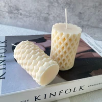 2022 new geometric cylinder scented candle silicone mold diy handmade soap gypsum resin making mould home decoration ornaments