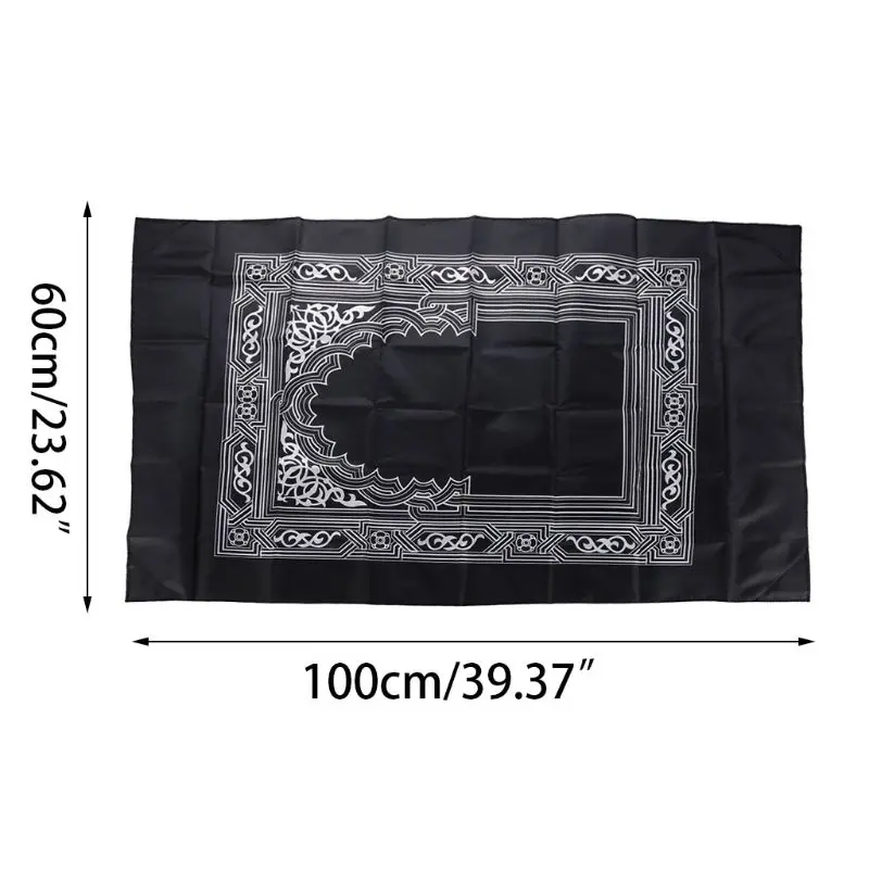 Portable Waterproof Muslim Prayer Mat Rug With Compass Vintage Pattern Islamic Eid Decoration Gift Pocket Sized Bag Zipper Style | Дом и сад