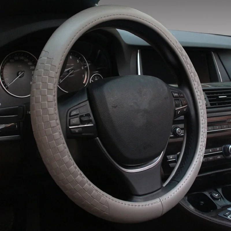 Воловья кожа Чехол рулевого колеса автомобиля противоскользящая Кожа Авто