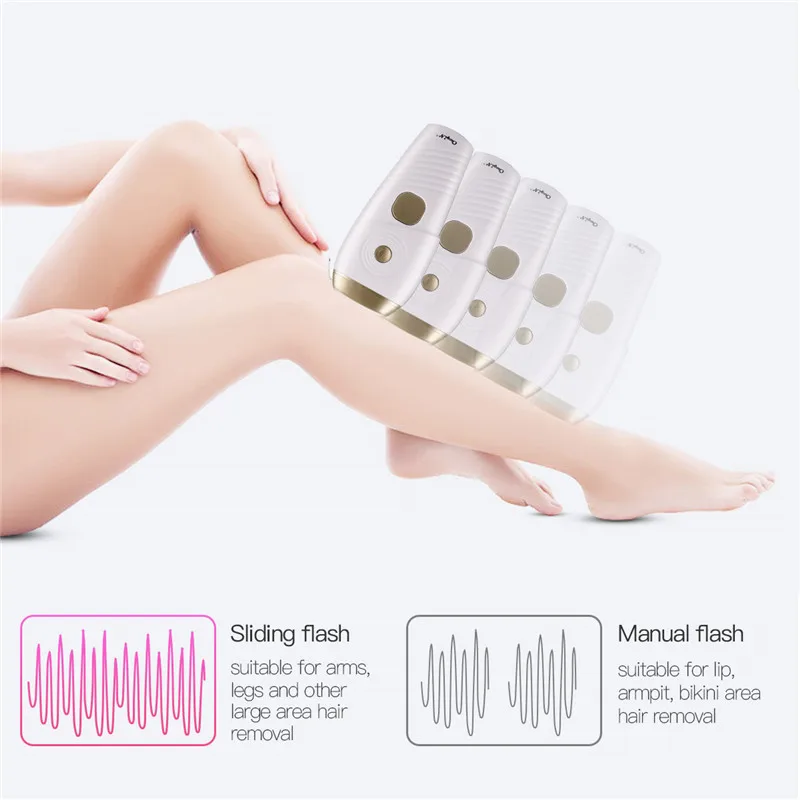 

500000 Flash IPL Hair Removal Painless Permanent Laser Depilator Hair Remover 5 Levels Adjustable Epilator Women Shaver Trimmer