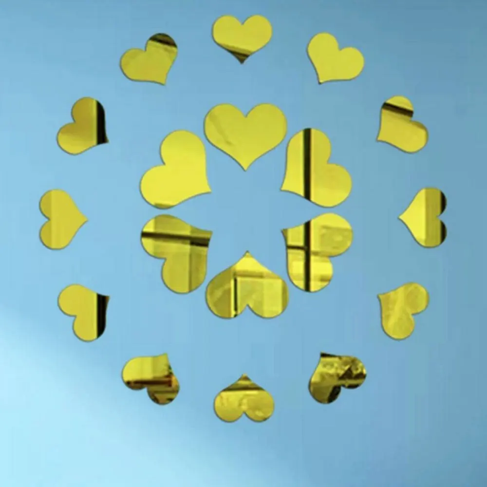 Наклейка на стену Серебряный Золотой 3D зеркальные настенные наклейки обои