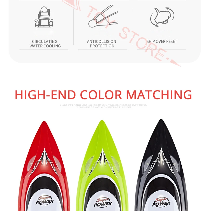 HJ806 Electric RC Boat 35KM/H High Speed Radio Remote Controlled Speedboat Racing Ship Steerable Boats Toy VS Feilun FT012 FT011
