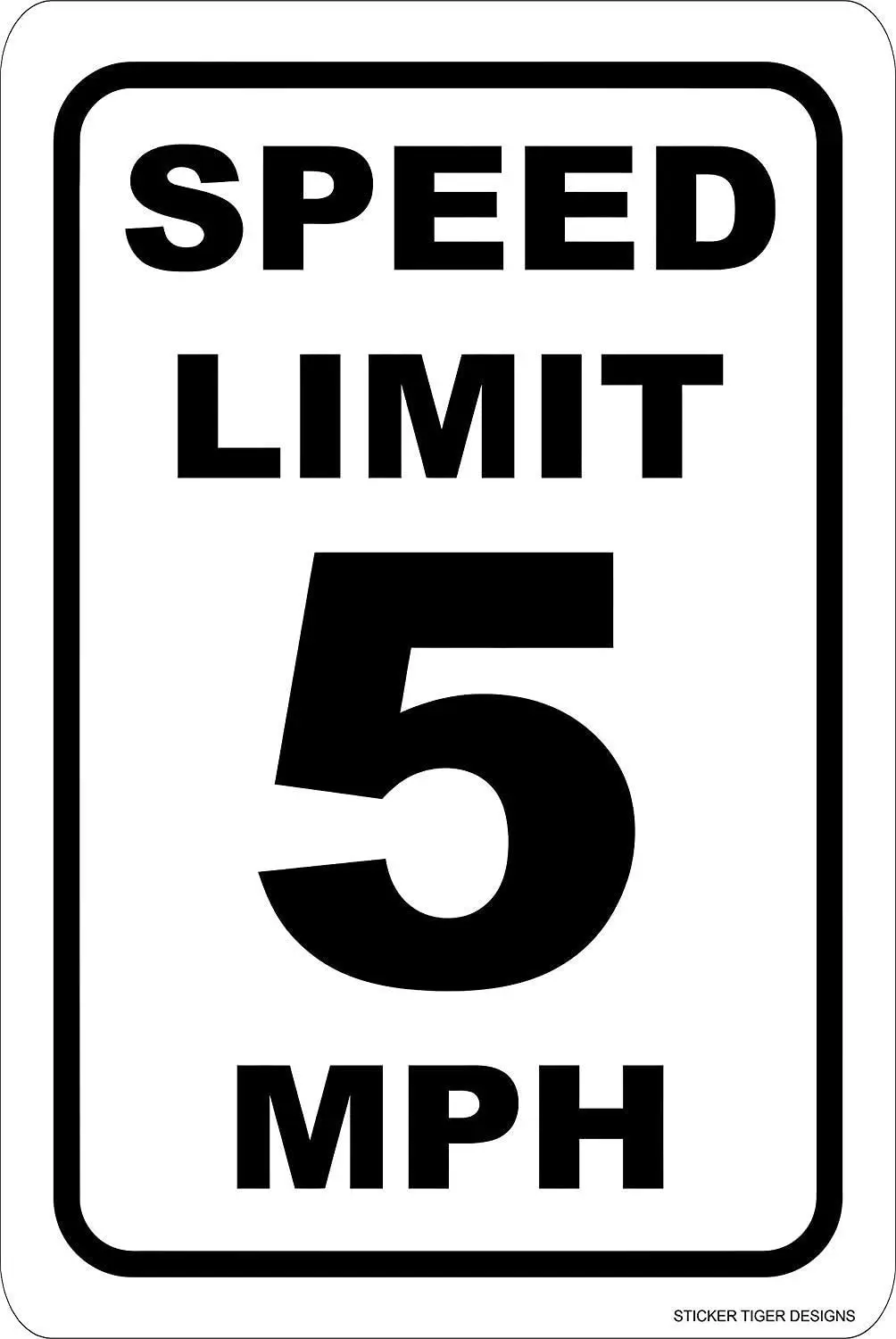 

Warning metal sign Great Aluminum Tin Sign Speed Limit 5 MPH Sign 12" X 8"