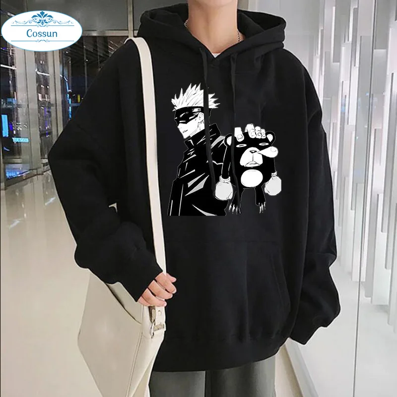 

COSSUN Hot New Anime Jujutsu Kaisen Gojo Satoru Printed Fashion Hoodies Pullover Harajuku Hooded Sweatershirt Unisex