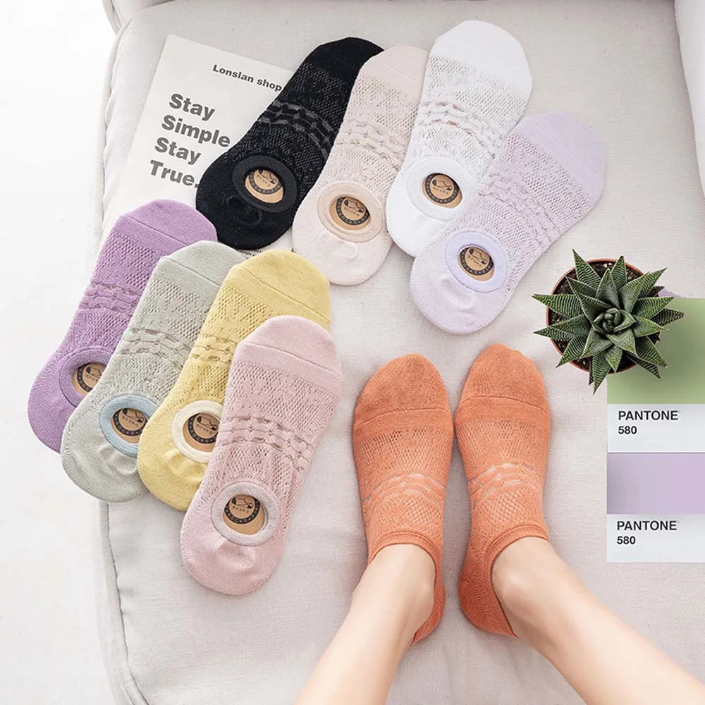 

Сезон весна-лето; Женские тонкие носки-невидимки из хлопка с низким вырезом Колготки чулочно-носочные изделия, падающая звезда из сетчатого...