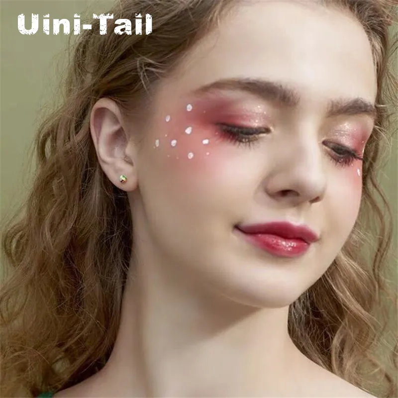Серьги Uini-Tail из стерлингового серебра 925 пробы креативные треугольные серьги