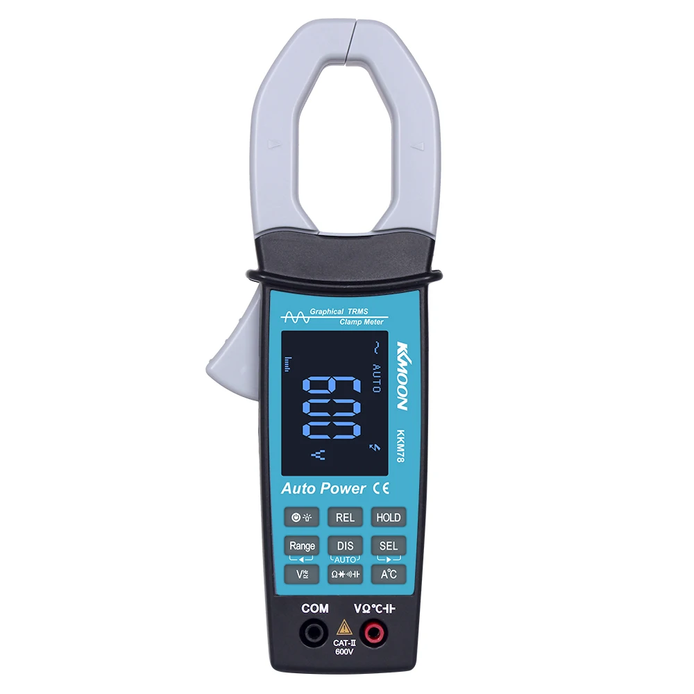 KKMOON KKM78 600V True RMS Цифровые токоизмерительные клещи с AC/A сигналов Дисплей
