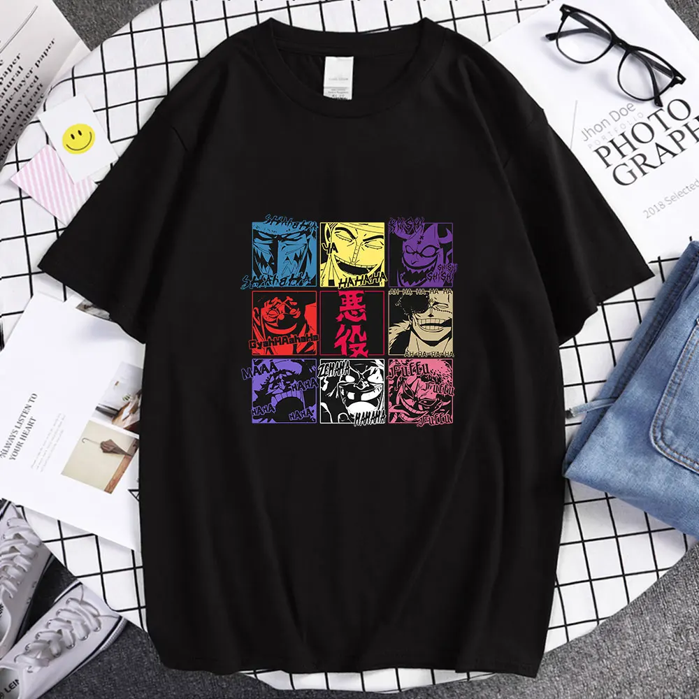 

Аниме One Piece Roronoa Зоро, Луффи 2021 японская Футболка с принтом манги летняя хлопковая свободная Спортивная парная футболка оверсайз с коротким ...