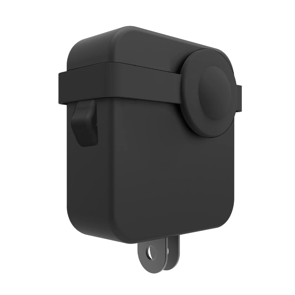 PULUZ для GoPro MAX двойные колпачки объектива чехол + Корпус мягкая резиновая рамка