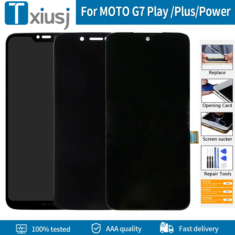 ЖК-дисплей для Motorola Moto G7 Plus Play Power с сенсорным экраном и дигитайзером в сборе