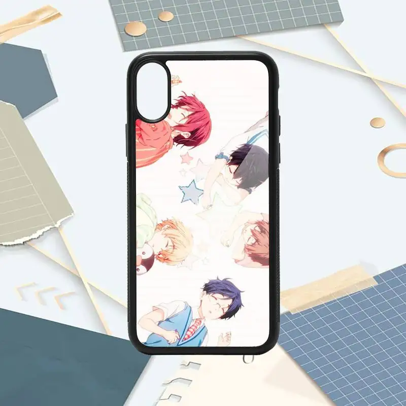 Бесплатный чехол для телефона Iwatobi в стиле аниме плавания ПК iPhone 11 12 pro XS MAX 8 7 6 6S Plus