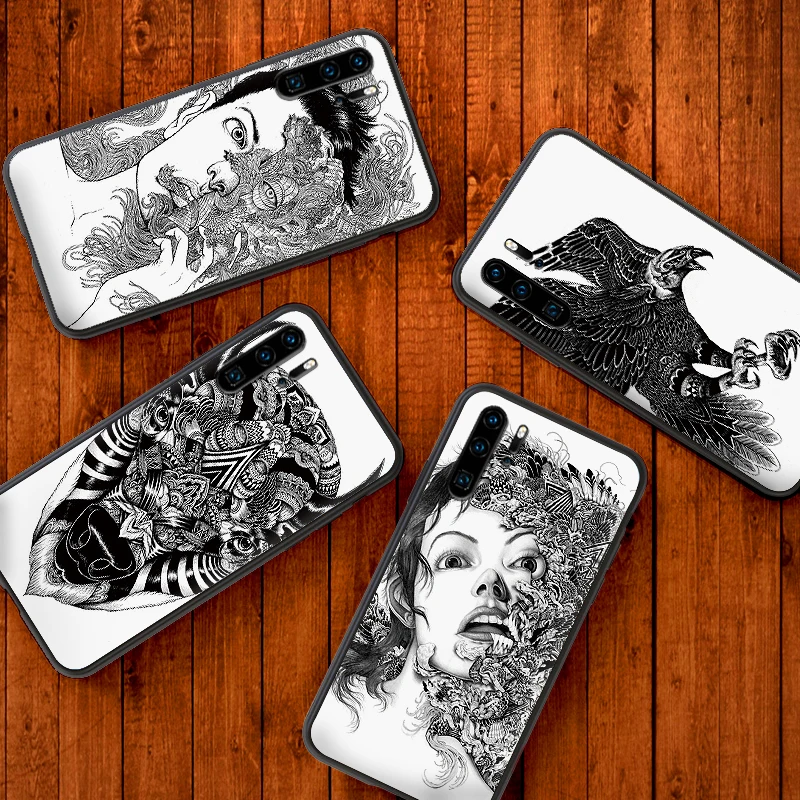 Чехлы для мобильных телефонов с абстрактными персонажами huawei Honor Note 10 View 20 7A 3GB 7X 8X