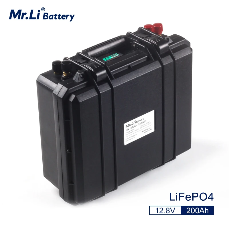 

（Give Away Charger）Mr.Li Lifepo4 12V 200Ah Battery Pack 12.8V Battery Pack Built-in BMS For Solar Energy Storage Battery EV
