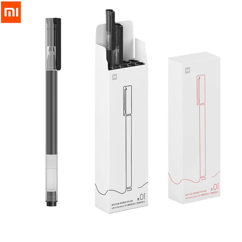 

Оригинальная шариковая ручка Xiaomi Mijia 10 шт./компл., 0,5 мм, MI Kaco, ручка для подписи, долговечная черная ручка для подписи, огромное письмо