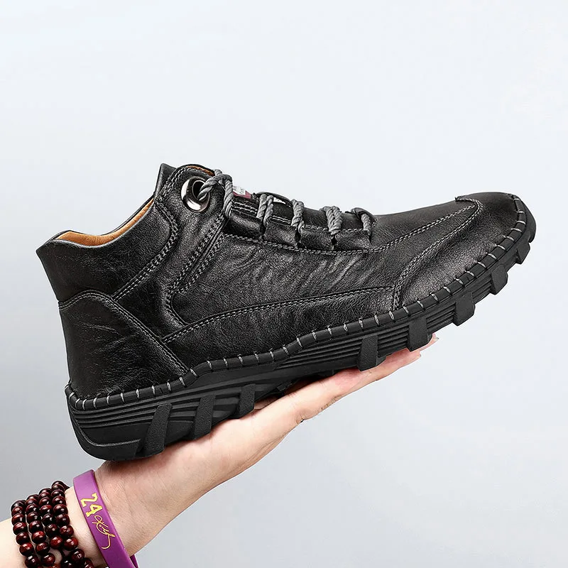 

Fashion New Winter Men Boots Pu Leather Handmade Ankle Boots Outdoor Autumn Shoes Men Casual Climbing Shoes Men Motorcycle Boots