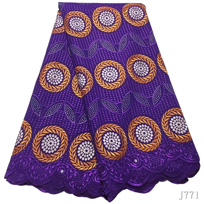 As picture Африканская кружевная ткань Королевский Синий Швейцарский Vole Lace 5 ярдов порошок вышитая польская хлопковая кружевная ткань Женская ткань HA772 - Цвет: As picture