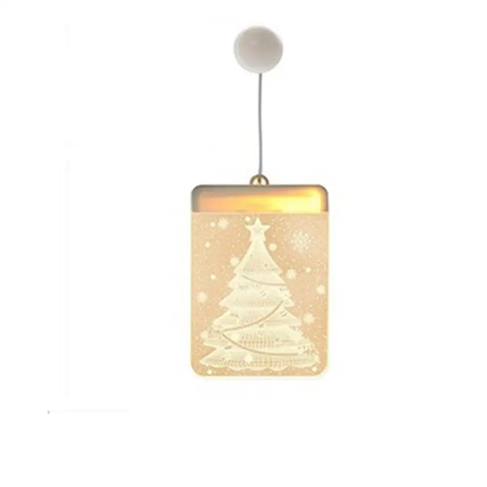 Акриловый Рождественский светодиодный ночсветильник прямоугольный 3D