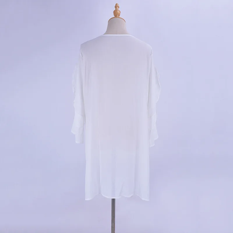 Шифоновая накидка пляжная одежда летний кафтан купальник платье бикини для