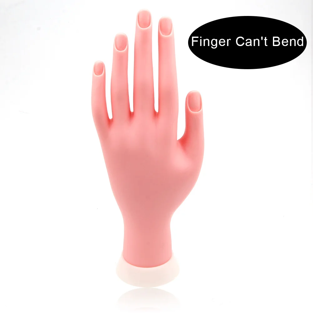 Finger can not bend 5/10 шт Искусственные ногти 1 шт ручные инструменты для маникюра и Практика пальцев Учебная модель Красота накладные ногти принтер арт гибкий мягкий инструменты - Цвет: Finger can not bend