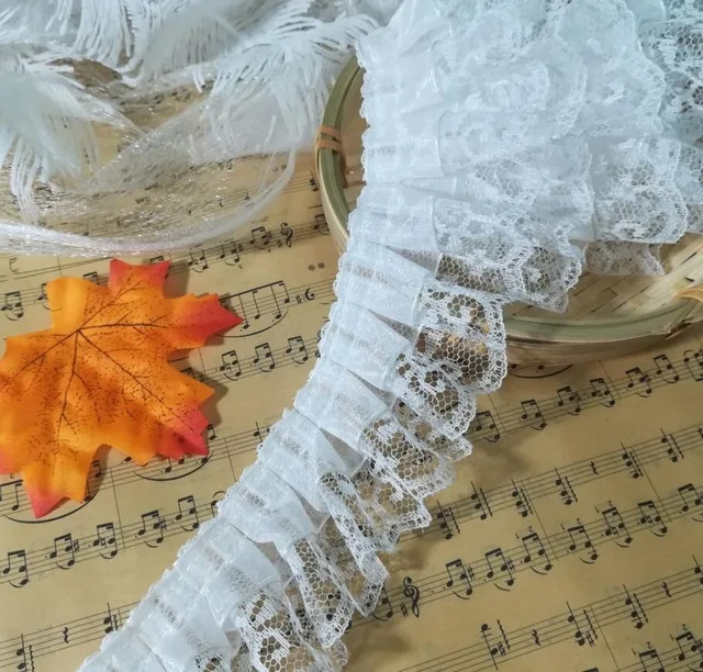 1Yard Latest Mesh Lace Fabric High Quality Guipure 4.5cm Cotton Trim Sewing Ribbon encajes dentelle LE45 | Дом и сад