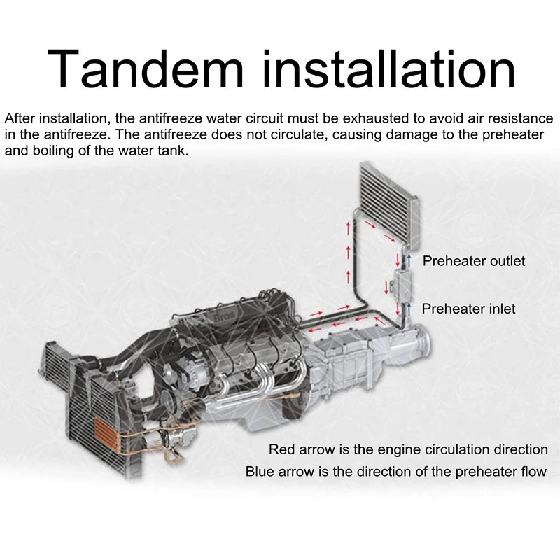 

2000W 90Degree Preheater Car Engine Heater Preheater Water Tank Air Parking Heater For Car Displacement Larger Displacem