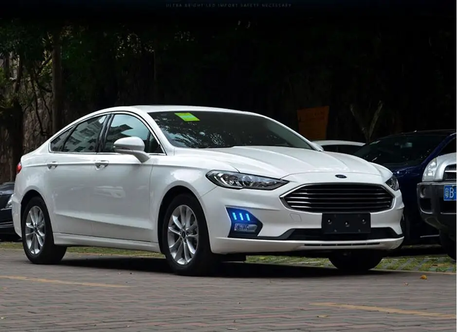 1 комплект,~ год, автомобильный бампер, лампа для Ford Mondeo, Дневной светильник Fusion, автомобильные аксессуары, СВЕТОДИОДНЫЙ DRL головной светильник для Mondeo, противотуманный светильник