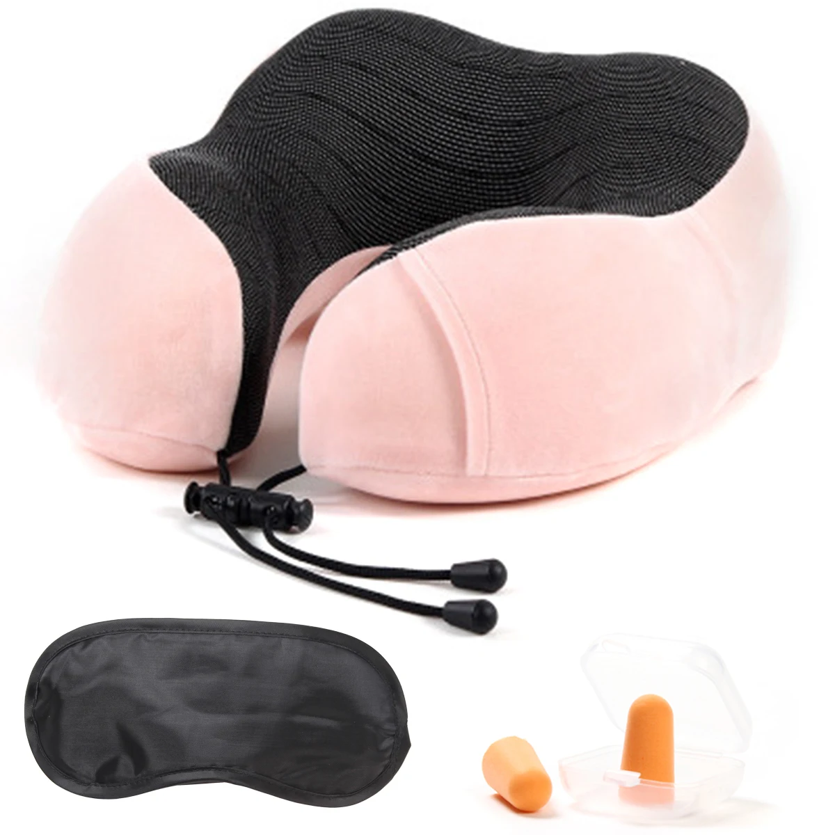 Портативная подушка для шеи U образной формы с ушками ушей складная воздушная из