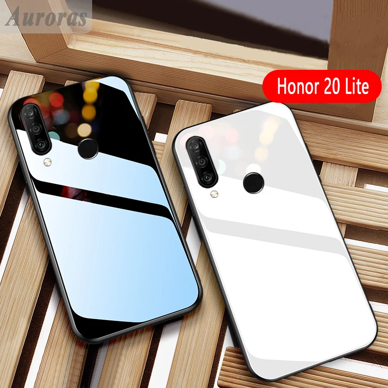 Чехол Auroras из закаленного стекла для Honor 20 Lite с мягкой рамкой ударопрочный чехол