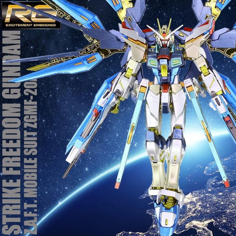 

Оригинальная дизайнерская фигурка, модель 1/144, металлическая раскраска, Страйк Фридом Gundam, фигурки героев, Сборная модель