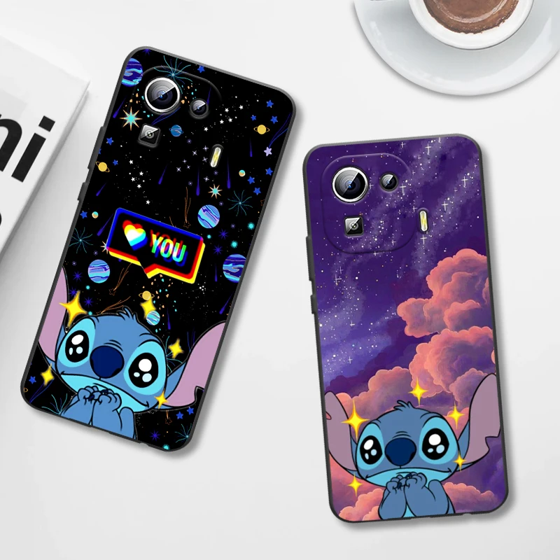 

Family-Lilo-Stich For Xiaomi Mi 11T 11i 11 10T 10i 9T 9 Note 10 Ultra Lite Pro 5G SE Black Phone Case Soft Funda Capa