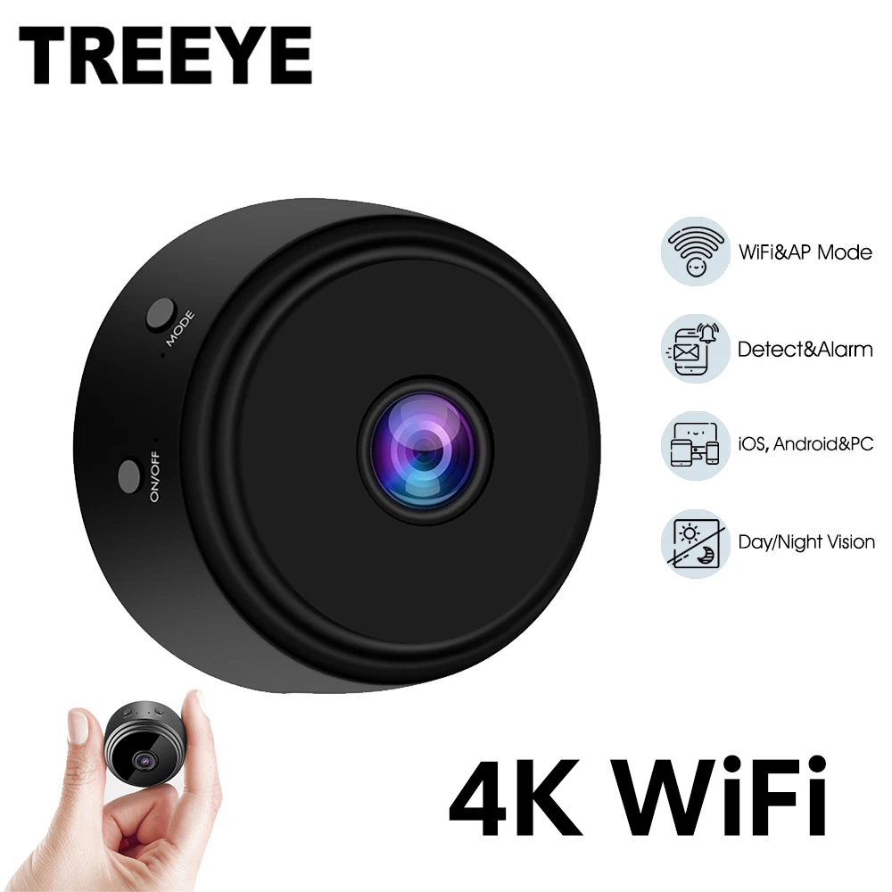 

A9 4K 1080P Wifi Mini Camera, Home Security P2P Camera WiFi, Night Vision Wireless Surveillance Camera, Remote Monitor Phone App