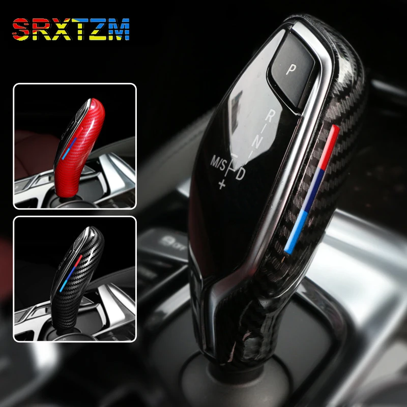 

For Left Hand Driving ABS Black Red Center Console Gear Shift Knob Trim Cover For BMW G30 G31 G01 G02 G32 5 Series X3 X4 6gt