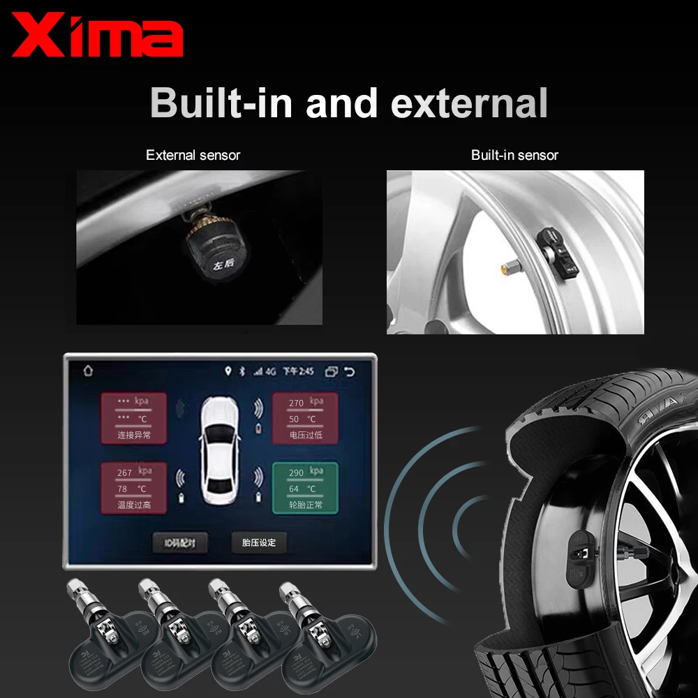 Автомобильная система мониторинга давления в шинах XIMA USB-система с системой