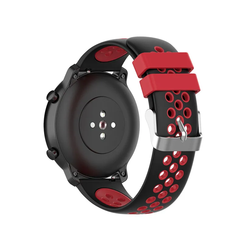 20 мм силиконовые ремешки для xiaomi huami Mijia кварцевый ремешок amazfit bip lite/galaxy Watch 42 мм Активный браслет металлическая пряжка