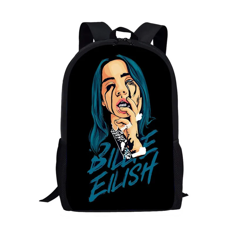 THIKIN Billie Eilish 3 шт./компл. Рюкзак Back To School детская книга мешок для маленькой девочки распылитель ранцевого типа для подростков Mochila Escolar - Цвет: as picture