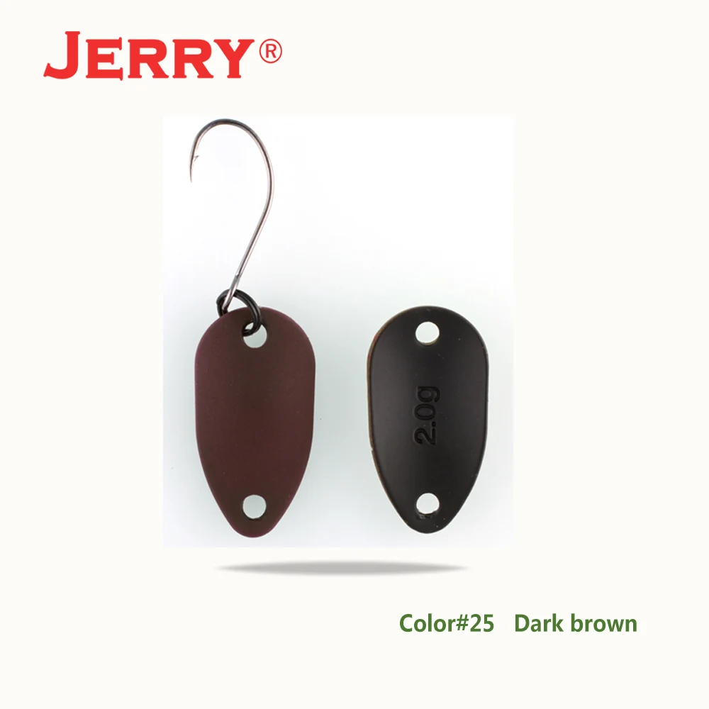 Jerry 1 шт. 2 г 3,5 г 4,5 г микро рыболовные ложки воблер несколько цветов рыболовные приманки Спиннер приманка форель ложка - Цвет: Dark brown