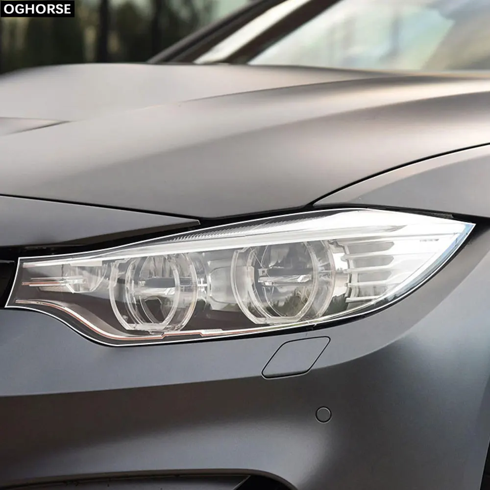 

2Pcs Car Headlight Protective Film Headlamp Restoration Transparent TPU Decal Sticker For BMW M3 F80 M4 F82 F83 Accessories
