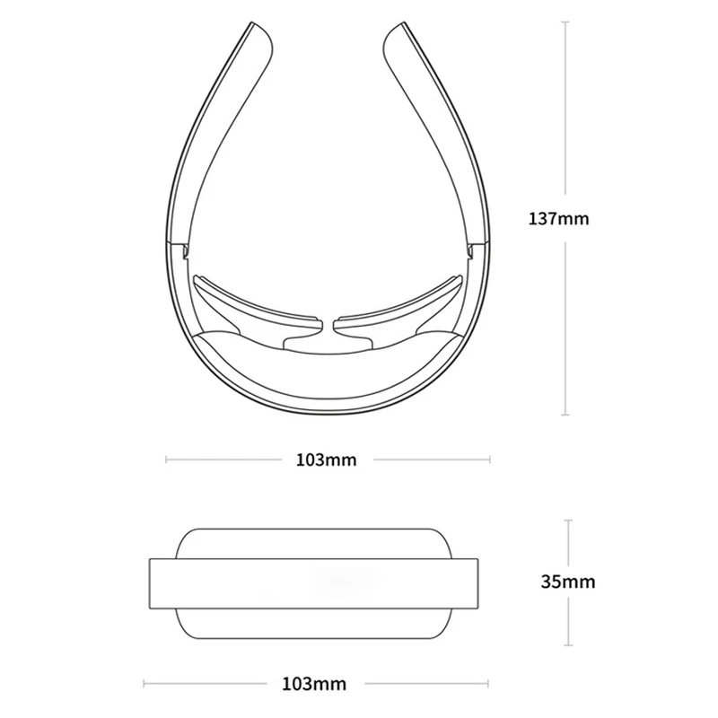 

The New Cervical Spine Massager Foldable Neck Massage Low Frequency Pulse Therapy Neck Muscle Relaxation Deep Massage Tool