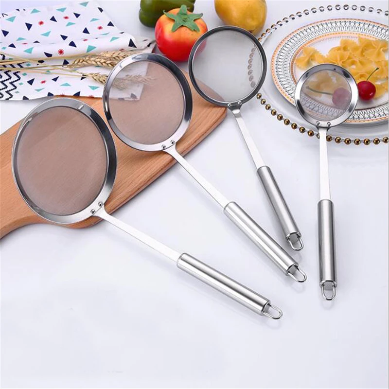 Multi-functional Filter Spoon Stainless Steel Fine Mesh Wire Oil Skimmer Strainer Fried Food Net Kitchen Gadgets Cook Tools | Дом и сад