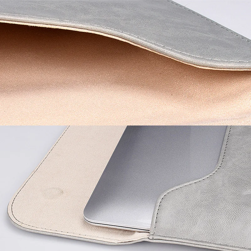 Чехол из мягкой искусственной кожи для ноутбука Macbook Air Pro 12 13 14 15 дюймов сумка 3