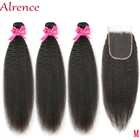 Кудрявые прямые индийские волосы, волнистые, с застежкой, натуральные волосы, 3 пряди с застежкой 4x4, волосы Реми, крупные, яки